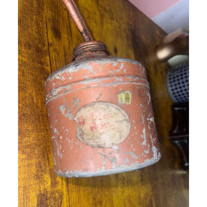 Vintage Goldenrod ?Hydraulic Pump Oilers Angle Spout, USA copper